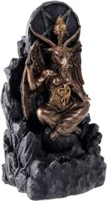 img 3 attached to 🐐 Bronze Baphomet Backflow Incense Burner by Nemesis Now - 24cm