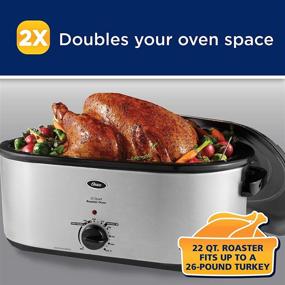 img 1 attached to 🥘 Oster Roaster Oven 22 Qt Stainless Steel with Self-Basting Lid: The Ultimate Cooking Companion!