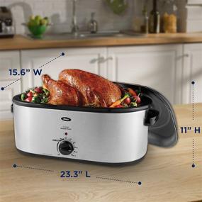 img 2 attached to 🥘 Oster Roaster Oven 22 Qt Stainless Steel with Self-Basting Lid: The Ultimate Cooking Companion!