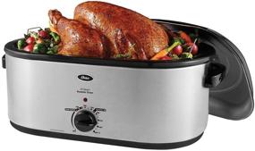 img 4 attached to 🥘 Oster Roaster Oven 22 Qt Stainless Steel with Self-Basting Lid: The Ultimate Cooking Companion!