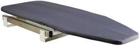 img 4 attached to Серебристо-серый выдвижной гладильный стол Homebasix для гардеробной: легко устанавливается, складывается в шкаф.