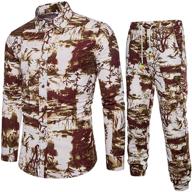 flower tracksuit sleeve shirts hawaiian men's clothing and active logo