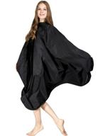 water-repellent black hair styling cape with snap closure - wm beauty парикмахерскаяcape, размеры 58x50 дюймов. логотип