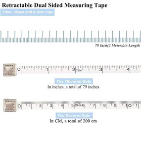 img 3 attached to Measure Measuring Measurements Retractable Keychain Sewing