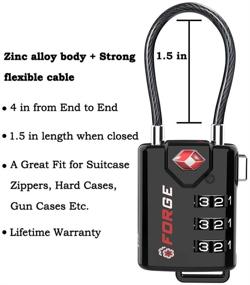 img 1 attached to Approved Cable Luggage Re Settable Combination Travel Accessories