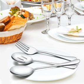 img 2 attached to 🍽️ LIANYU Catering 12 Piece Stainless Steel Dishwasher Safe Set