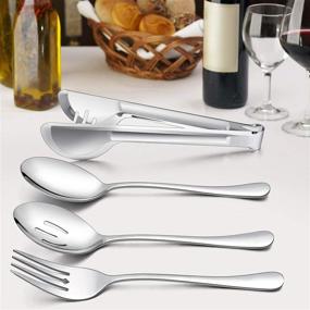 img 3 attached to 🍽️ LIANYU Catering 12 Piece Stainless Steel Dishwasher Safe Set