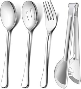 img 4 attached to 🍽️ LIANYU Catering 12 Piece Stainless Steel Dishwasher Safe Set