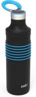 💦 zak designs hydratrak stainless steel insulated water bottle non-bpa, 1pk (22oz, blue) - stay hydrated on the go with style! logo