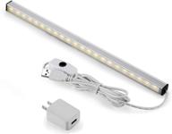 🔆 asoko dimmable led under cabinet lighting: memory function, 12inch, warm white, 3000k | 3m/magnet mount | ul listed plug | usb powered | closet light bar | under counter lighting логотип