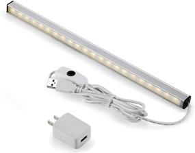 img 4 attached to 🔆 ASOKO Dimmable LED Under Cabinet Lighting: Memory Function, 12inch, Warm White, 3000K | 3M/Magnet Mount | UL Listed Plug | USB Powered | Closet Light Bar | Under Counter Lighting