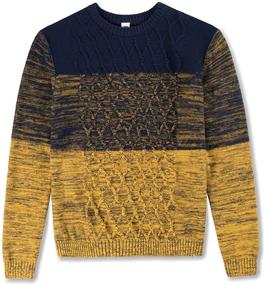 img 4 attached to 👕 BOBOYOYO Sweater Sleeve Round Pullover: Stylish Boys' Clothing for Cooler Days