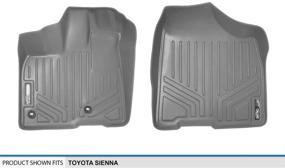 img 1 attached to 🚗 MAXLINER Grey Floor Mats for Toyota Sienna 2013-2018 - Complete 1st Row Liner Set