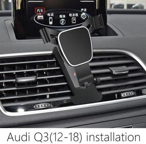 img 3 attached to 📱 LUNQIN Car Phone Holder for Audi Q3 2012-2018 – Auto Accessories Navigation Bracket for Interior Decoration – Mobile Cell Phone Mount