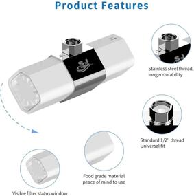 img 2 attached to 🚿 Advanced Technology Showerhead Filter System I Water Filter Shower I Chlorine Filter I Hard Water Filter I Promotes Healthy Skin and Hair Care I Bathroom Water Shower Filter I White Filter System