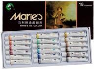 🎨 marie's extra-fine artists' oil paint set - highly concentrated 18 colors, 12ml tubes - vibrant oil based paint assortment logo