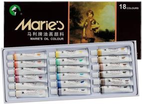 img 1 attached to 🎨 Marie's Extra-Fine Artists' Oil Paint Set - Highly Concentrated 18 Colors, 12ml Tubes - Vibrant Oil Based Paint Assortment