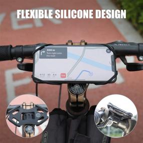 img 1 attached to 🚲 2 Pack Bike Phone Mount - Universal Rubber Holder for Bicycle Handlebars and Motorcycle - Fits All Smartphones - Silicone Soft Rubber - Bike Accessories