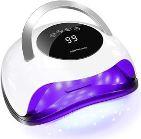 img 4 attached to 💅 Professional 120W UV LED Nail Lamp: Fast Nail Dryer with 36 Lights for Gel Polish, Portable, and Convenient for Home and Salon Use