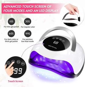 img 3 attached to 💅 Professional 120W UV LED Nail Lamp: Fast Nail Dryer with 36 Lights for Gel Polish, Portable, and Convenient for Home and Salon Use