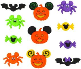 img 1 attached to 👻 Dress It Up 7922 Disney Button & Embellishments: Spooky Mickey & Minnie Halloween Accents