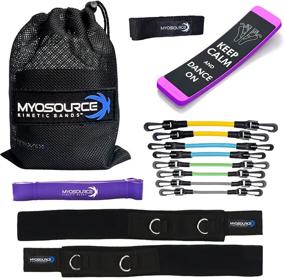 img 4 attached to 🕺 Enhance Your Dance Fitness Skills with the Kinetic Bands All-Star Dance Fitness Kit - Dance Resistance Band Set, Turning Board, Dance Stretch Band, Body Conditioning for Dancers DVD, and Flexibility Strap