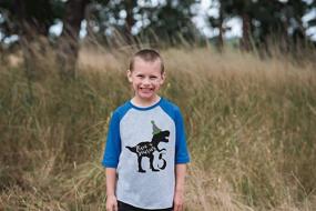 img 2 attached to 🦖 Dinosaur Birthday Raglan Boys' Clothing - Tops, Tees & Shirts by Ate Apparel