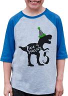 🦖 dinosaur birthday raglan boys' clothing - tops, tees & shirts by ate apparel logo