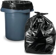 🗑️ 55-60 gallon trash bags heavy duty value pack - 100 count with ties: large black outdoor trash bags & contractor bags - extra large capacity for 60, 55, and 50 gallon trash cans logo