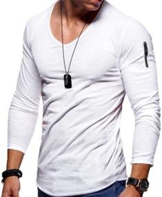 img 1 attached to Stylish Muscle Sleeve V Neck for Fitness Enthusiasts
