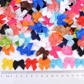 img 2 attached to 🎀 200 Mini Satin Ribbon Bows: DIY Craft, Sewing Flowers, Appliques, Crafts Decoration & Hair Accessories for Wedding Gift Box (Multicolored)