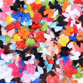 img 3 attached to 🎀 200 Mini Satin Ribbon Bows: DIY Craft, Sewing Flowers, Appliques, Crafts Decoration & Hair Accessories for Wedding Gift Box (Multicolored)