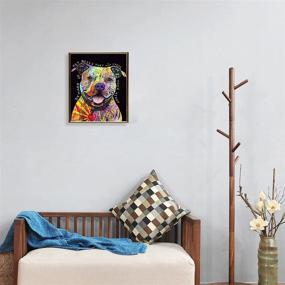 img 3 attached to 🐶 eZAKKA Diamond Painting Kits - 5D Pitbull Dog Diamond Art | Full Square Drill | Home Wall Decor | 8x10 Inches/20x25cm