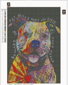 img 1 attached to 🐶 eZAKKA Diamond Painting Kits - 5D Pitbull Dog Diamond Art | Full Square Drill | Home Wall Decor | 8x10 Inches/20x25cm