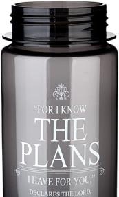 img 1 attached to 📚 I Know the Plans" Jeremiah 29:11 Black Plastic Water Bottle: Durable Hydration Solution