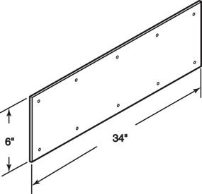 img 1 attached to 🚪 Prime-Line J 4703 Накладка для дверного коулера, 6x34 яркая латунь на алюминии - Высокое качество