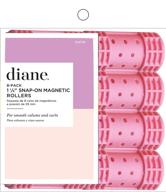 🎀 набор роликов с магнитным креплением diane snap-on: 8 роликов для укладки волос для женщин и девочек - маленький диаметр 1 ⅛” (2.86 см) розовый d4719 логотип