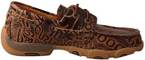 img 1 attached to Twisted Leather Lace Up Driving Moccasinss Boys' Shoes and Boots