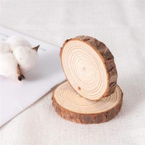 img 2 attached to 🌲 30 Pack of 2.4-2.8 Inch Natural Wood Slices with Pre-drilled Holes - Ideal for DIY Crafts, Christmas Ornaments, and Arts and Crafts Projects