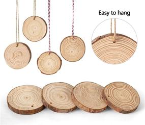 img 3 attached to 🌲 30 Pack of 2.4-2.8 Inch Natural Wood Slices with Pre-drilled Holes - Ideal for DIY Crafts, Christmas Ornaments, and Arts and Crafts Projects