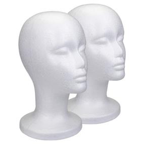 img 4 attached to Foraineam Styrofoam Mannequin Cosmetics Hairpieces Hair Care for Hair Extensions, Wigs & Accessories