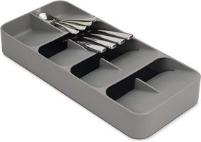 img 2 attached to 🍴 Gray Large Kitchen Drawer Tray - Joseph Joseph DrawerStore Compact Cutlery Organizer