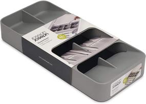 img 3 attached to 🍴 Gray Large Kitchen Drawer Tray - Joseph Joseph DrawerStore Compact Cutlery Organizer