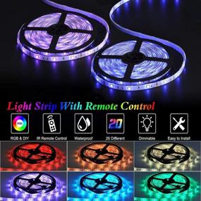 img 3 attached to Улучшите свои отдых на открытом воздухе с ROLiGHTiC RV Awning Lights: Яркий RGB, 16,4FT / 5M длиной, DC 12V