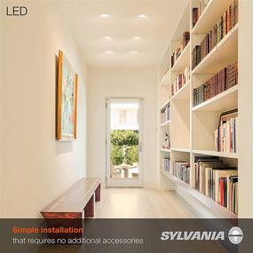 img 1 attached to 💡 SYLVANIA 4-Inch LED Recessed Lighting Downlight with Trim, Dimmable, 7.5W=65W, 600 Lumens, Warm White 3000K, Wet Rated, UL Listed, Energy Star Certified - Pack of 4 (62022)