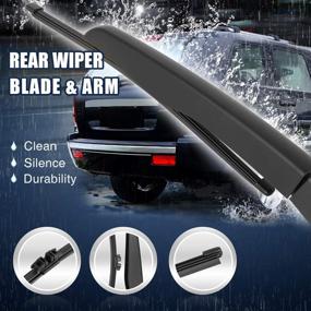 img 3 attached to 🚗 X AUTOHAUX Car Windshield Wiper Blade Arm Set for Ford Edge (2015-2020) - 12inch 305mm Rear