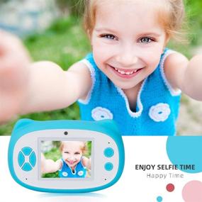 img 1 attached to 📸 SUNGLIFE Kids Camera: Dual Digital Camera for Boys Gifts, 8.0MP Rechargeable Children Camcorder with 2.8'' Screen, 4X Digital Zoom – Ideal Gift for 3-12 Year Old Girls Boys Party Outdoor (Blue)