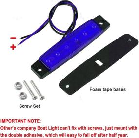 img 2 attached to Shangyuan LED Внутренние осветительные приборы для лодок, узкий светодиодный полосковый светильник - Усиленное освещение вежливости, кабины и навигации синим цветом (набор из 2)