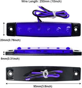 img 3 attached to Shangyuan LED Внутренние осветительные приборы для лодок, узкий светодиодный полосковый светильник - Усиленное освещение вежливости, кабины и навигации синим цветом (набор из 2)