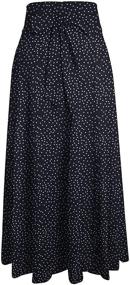 img 2 attached to RANPHEE Women's A-line Maxi Skirt: Ankle Length, Flowy, High Waist with Pockets